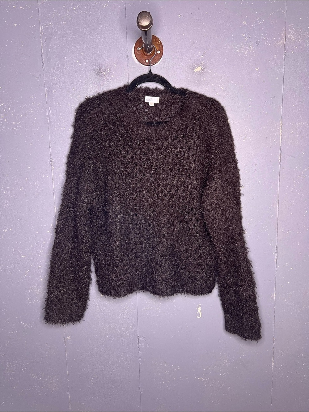 Fuzzy Crewneck Women's Sweater - Medium